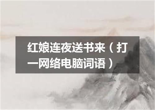 红娘连夜送书来（打一网络电脑词语）