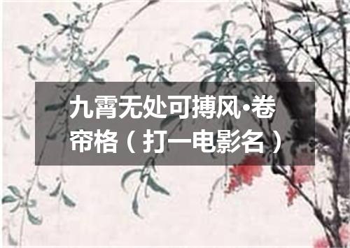 九霄无处可搏风·卷帘格（打一电影名）