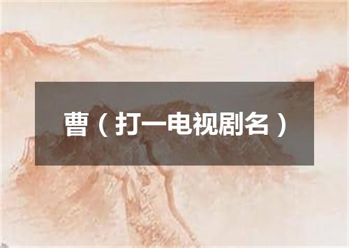 曹（打一电视剧名）