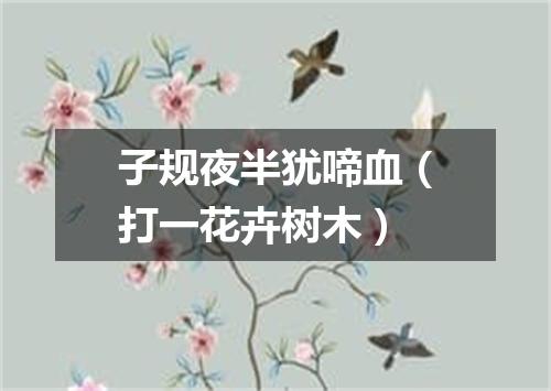 子规夜半犹啼血（打一花卉树木）