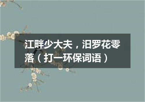江畔少大夫，汨罗花零落（打一环保词语）