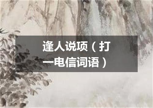 逢人说项（打一电信词语）