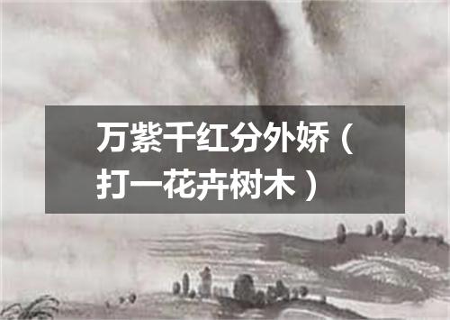 万紫千红分外娇（打一花卉树木）