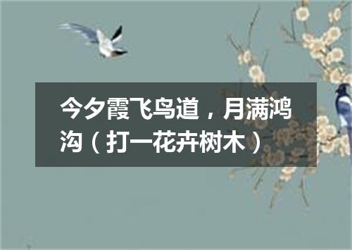 今夕霞飞鸟道，月满鸿沟（打一花卉树木）