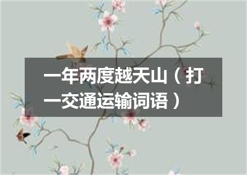 一年两度越天山（打一交通运输词语）