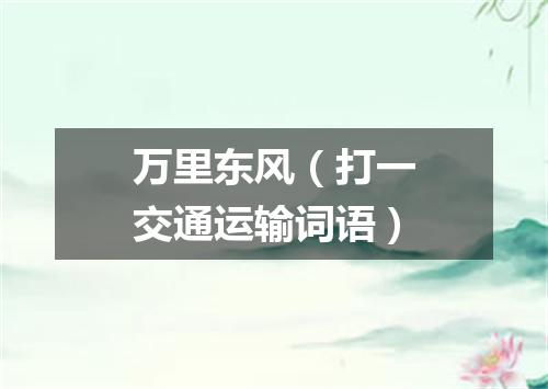 万里东风（打一交通运输词语）