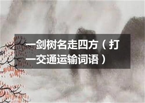 一剑树名走四方（打一交通运输词语）