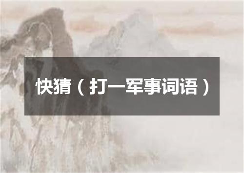 快猜（打一军事词语）