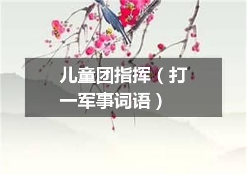 儿童团指挥（打一军事词语）