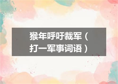 猴年呼吁裁军（打一军事词语）