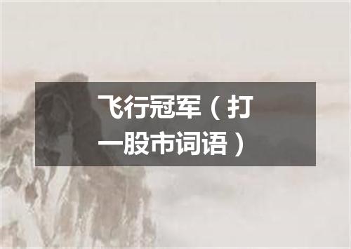 飞行冠军（打一股市词语）