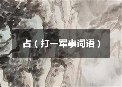 占（打一军事词语）