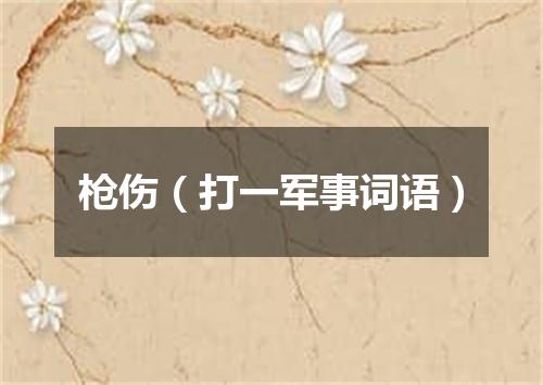 枪伤（打一军事词语）