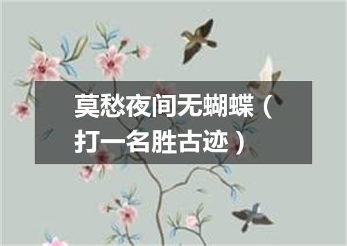 莫愁夜间无蝴蝶（打一名胜古迹）