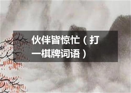 伙伴皆惊忙（打一棋牌词语）