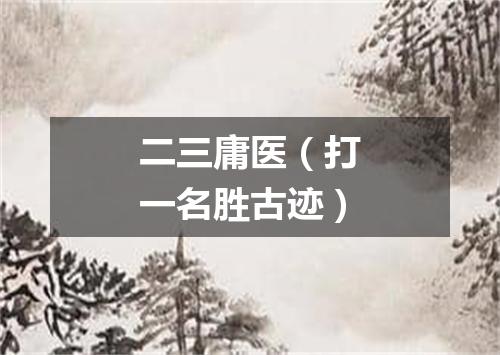 二三庸医（打一名胜古迹）
