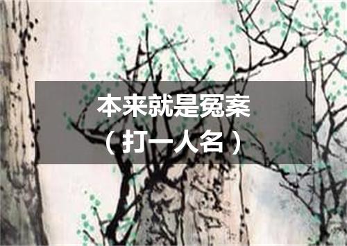 本来就是冤案（打一人名）