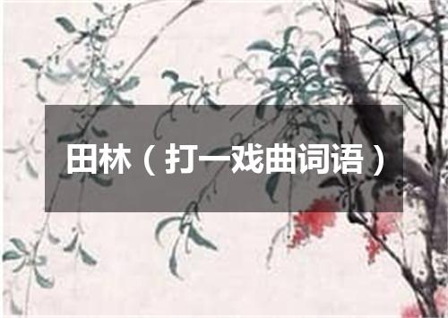 田林（打一戏曲词语）