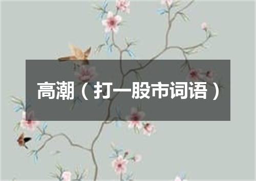 高潮（打一股市词语）