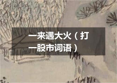 一来遇大火（打一股市词语）