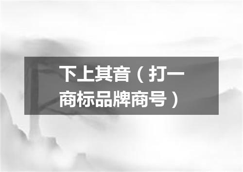 下上其音（打一商标品牌商号）