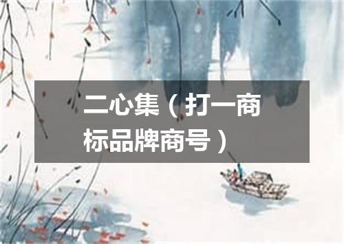 二心集（打一商标品牌商号）