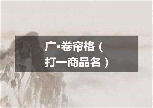 广·卷帘格（打一商品名）