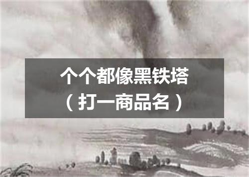 个个都像黑铁塔（打一商品名）