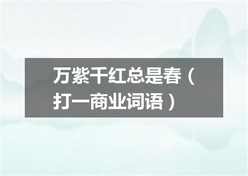 万紫千红总是春（打一商业词语）