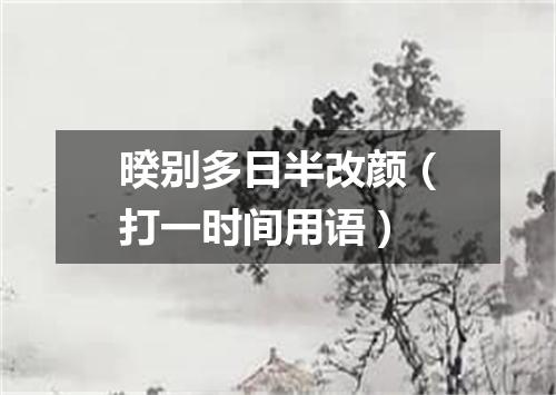 暌别多日半改颜（打一时间用语）