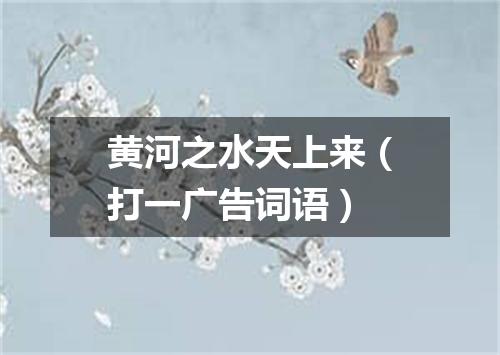 黄河之水天上来（打一广告词语）