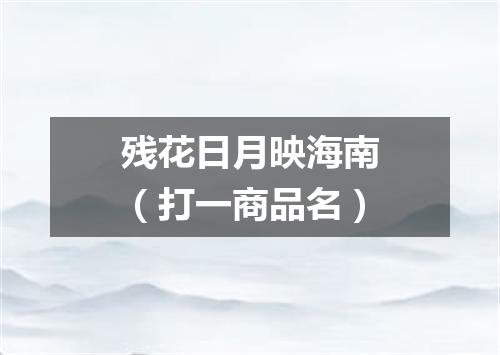 残花日月映海南（打一商品名）