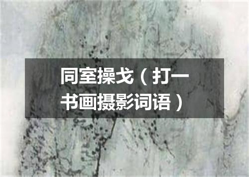 同室操戈（打一书画摄影词语）