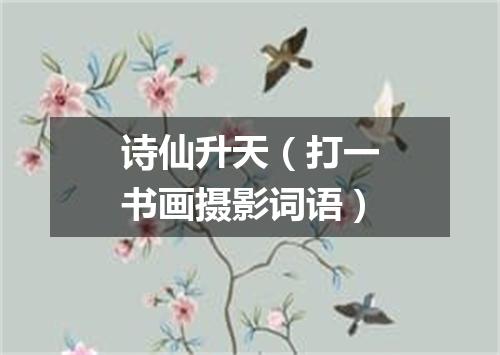 诗仙升天（打一书画摄影词语）