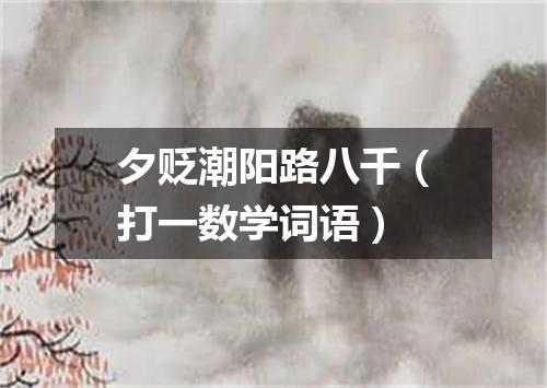 夕贬潮阳路八千（打一数学词语）