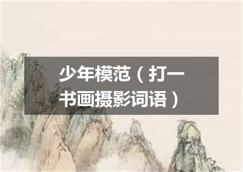 少年模范（打一书画摄影词语）