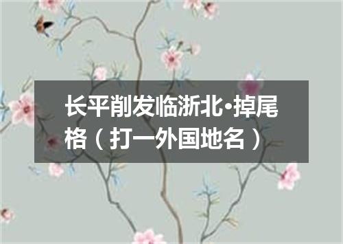 长平削发临浙北·掉尾格（打一外国地名）