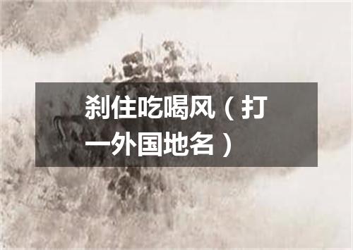 刹住吃喝风（打一外国地名）