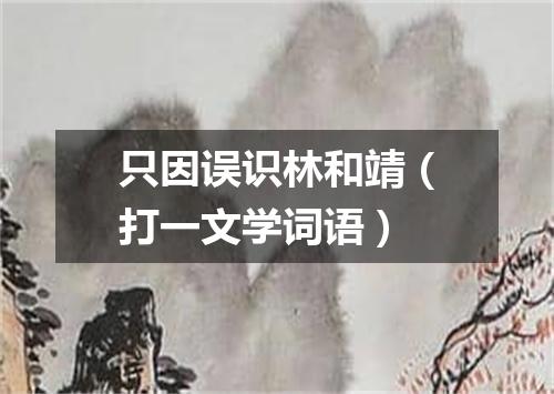 只因误识林和靖（打一文学词语）