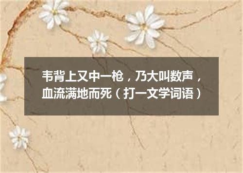 韦背上又中一枪，乃大叫数声，血流满地而死（打一文学词语）