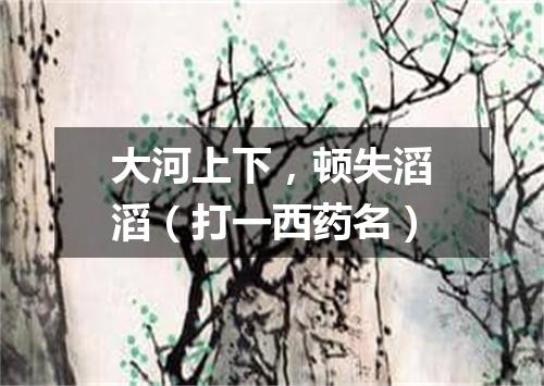 大河上下，顿失滔滔（打一西药名）