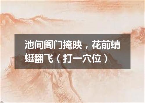 池间阁门掩映，花前蜻蜓翻飞（打一穴位）