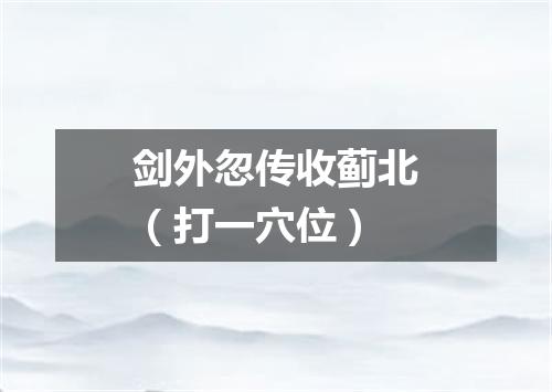 剑外忽传收蓟北（打一穴位）
