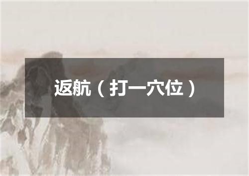 返航（打一穴位）