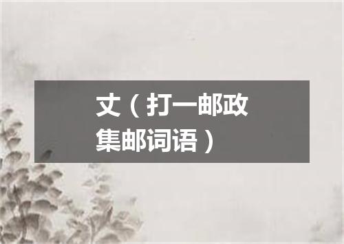 丈（打一邮政集邮词语）