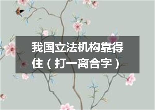 我国立法机构靠得住（打一离合字）
