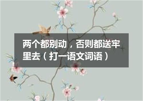 两个都别动，否则都送牢里去（打一语文词语）