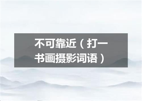 不可靠近（打一书画摄影词语）