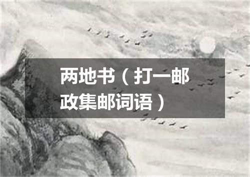 两地书（打一邮政集邮词语）