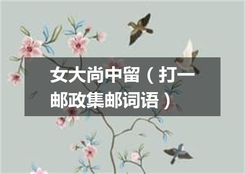 女大尚中留（打一邮政集邮词语）